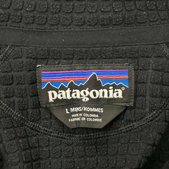 Patagonia Men's L Polartec Grid Fleece 1/2 Zip Pullover Black Long Sleeve Jacket - Picture 3 of 15